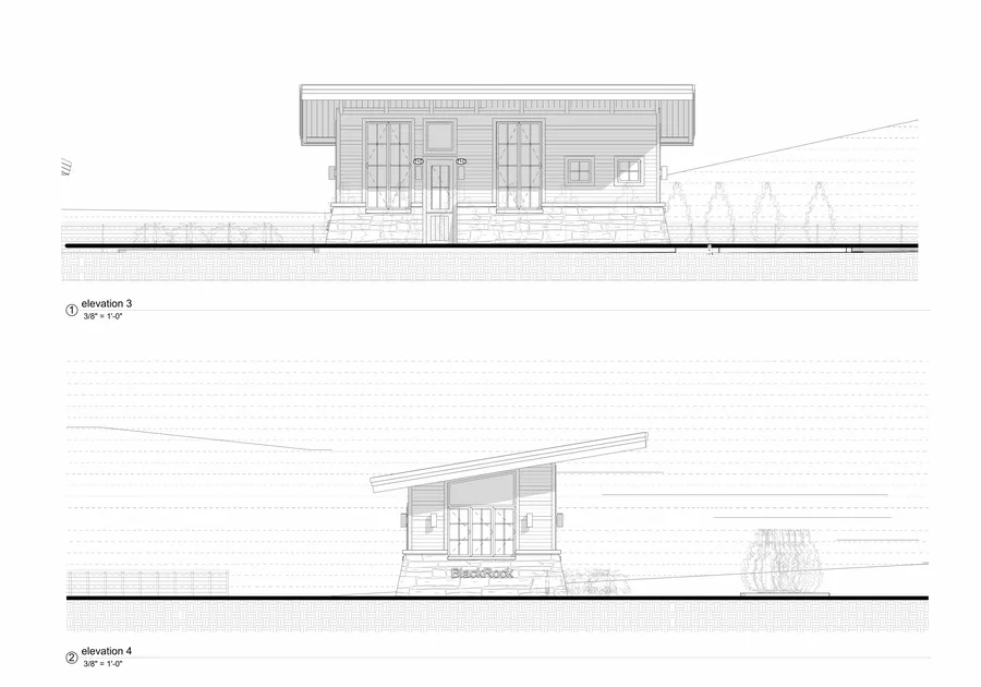BlackRock Gatehouse — elevations 3 and 4