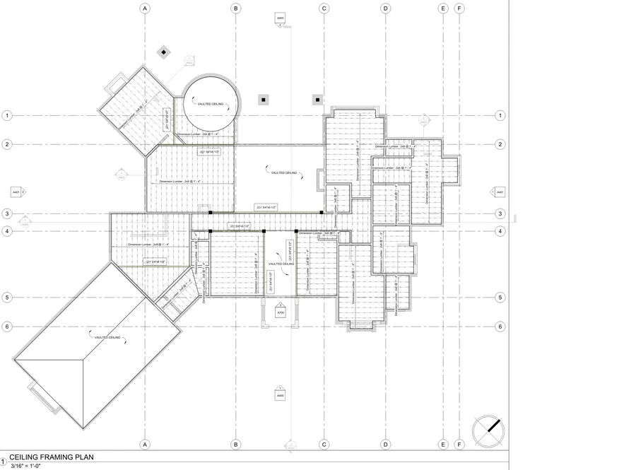11750 W House — ceiling framing plan