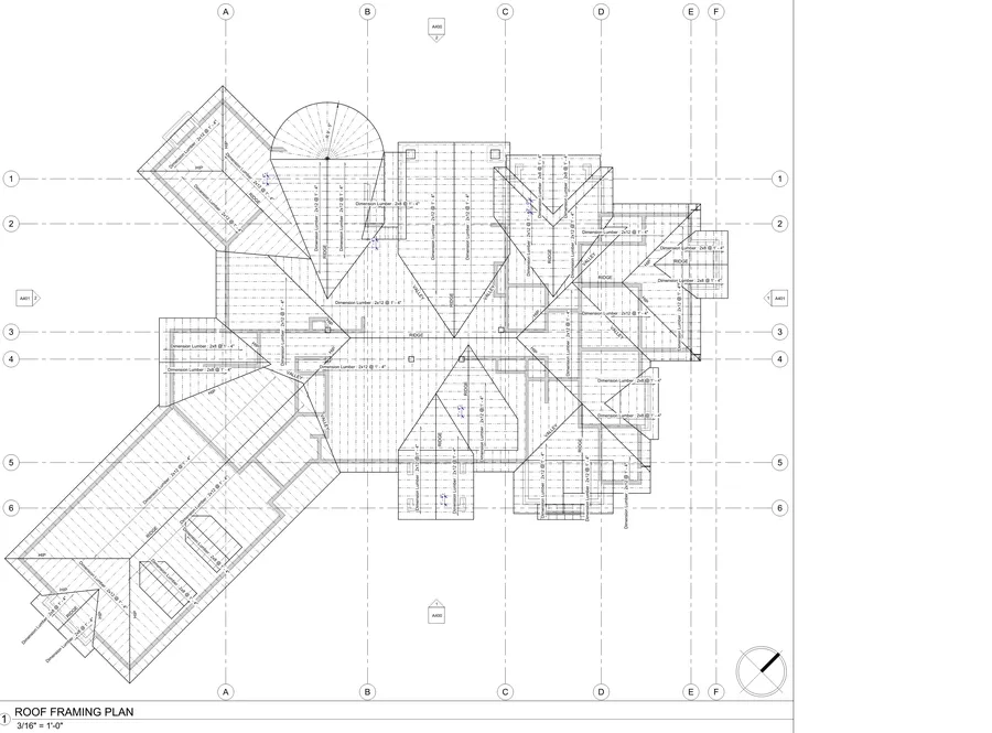 11750 W House — roof framing plan