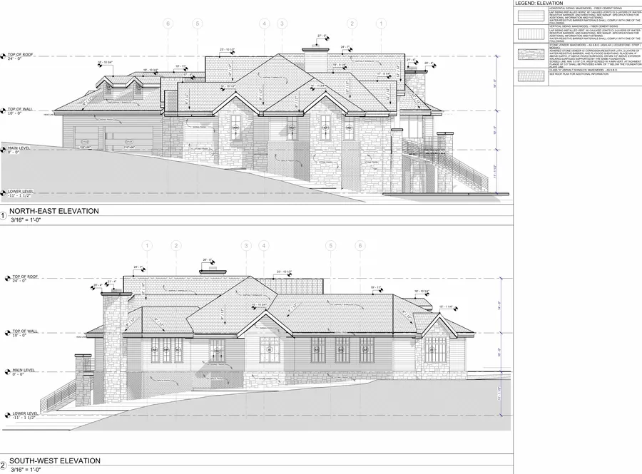11750 W House — north-east and south-west elevations