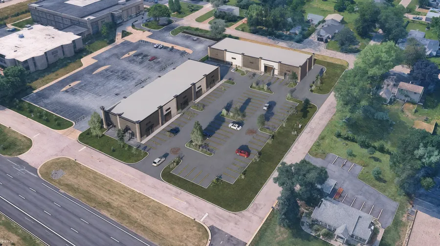 Merrillville Retail Buildings — aerial render